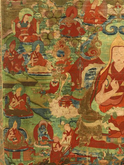 (detalle) del Tercer Panchen Lama Losan Penden Yeshe de Tibetan School